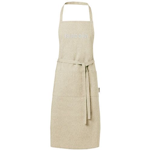 delantal de algodón reciclado de 200 g/m² pheebs burgundy/blanco vista1