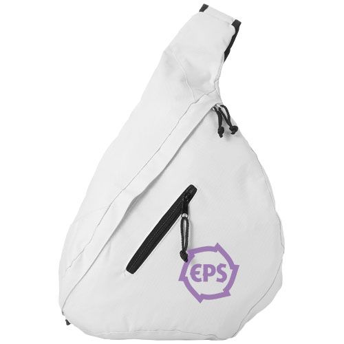 mochila urbana triangular 10l brooklyn burgundy/blanco vista1