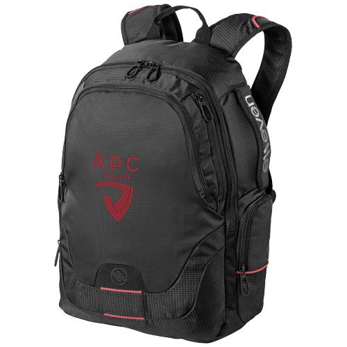 mochila para portátil de 15 multifuncional 18l motion burgundy/blanco vista1