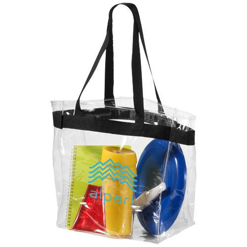 bolsa tote transparente hampton burgundy/blanco vista1