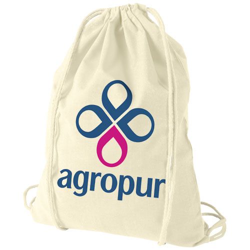 mochila de cuerdas de algodón 100 g/m² 5l oregon burgundy/blanco vista1