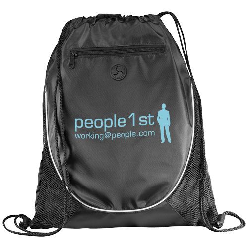mochila de cuerdas y bolsillo de cremallera 5l peek burgundy/blanco vista1