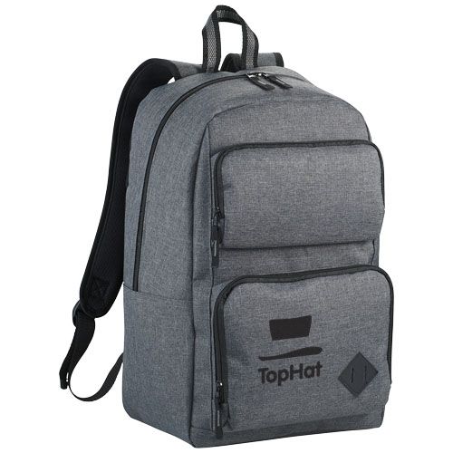 mochila para portátil de 15 deluxe 20l graphite burgundy/blanco vista1