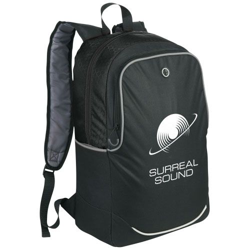 mochila para portátil de 17 20l benton burgundy/blanco vista1
