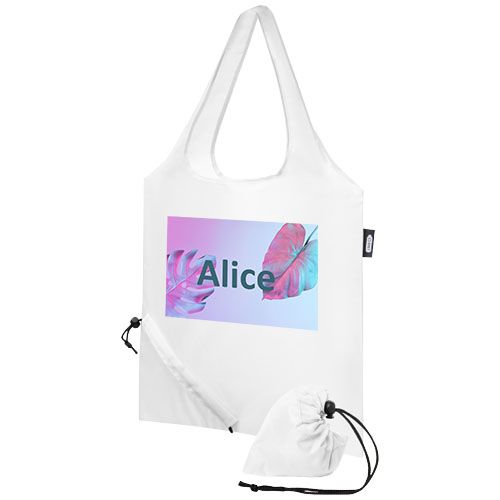 bolsa tote plegable en rpet sabia burgundy/blanco vista1