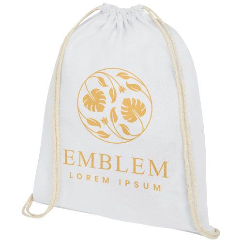 mochila de cuerdas de algodón de 140 g/m² 5l oregon burgundy/blanco vista1