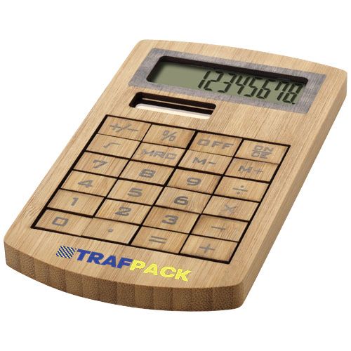 calculadora de bambú eugene burgundy/blanco vista1