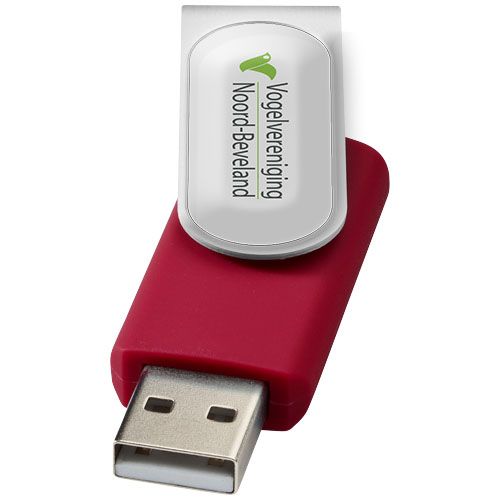memoria usb para gota de resina de 2 gb rotate burgundy/blanco vista1