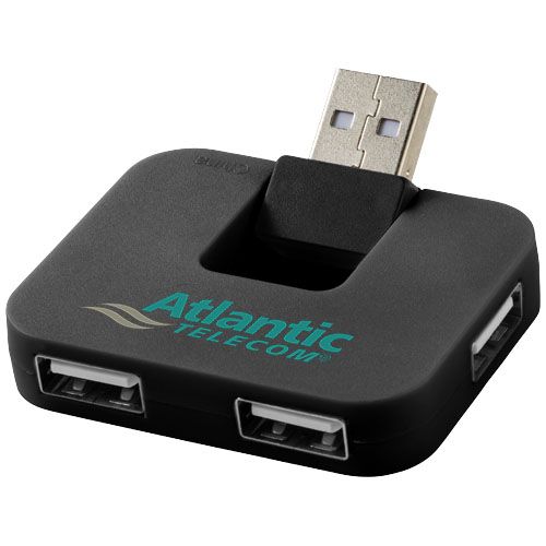 hub usb de 4 puertos gaia burgundy/blanco vista1