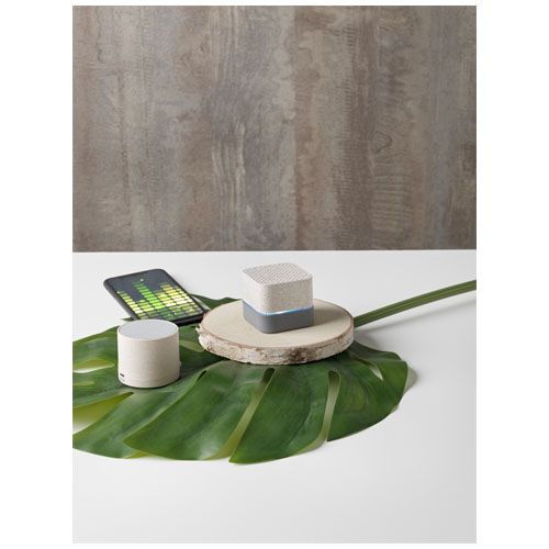altavoz bluetooth® de paja de trigo kikai burgundy/blanco vista1