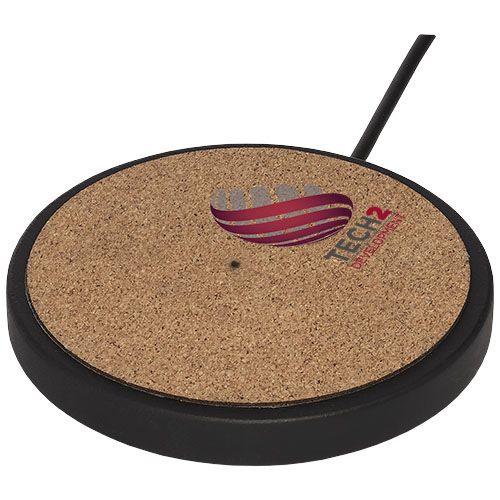 base de carga inalámbrica de 10 w de piedra caliza/corcho kivi burgundy/blanco vista1