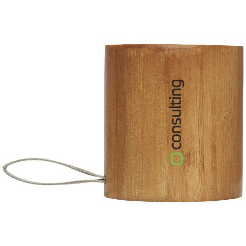 altavoz bluetooth® de bambú lako burgundy/blanco vista1