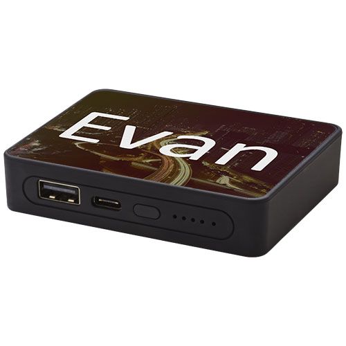 batería externa inalámbrica de 5000 mah fusion burgundy/blanco vista1