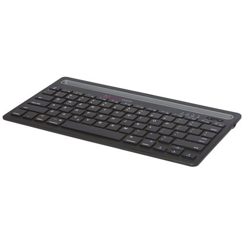 teclado multidispositivo con soporte hybrid burgundy/blanco vista1