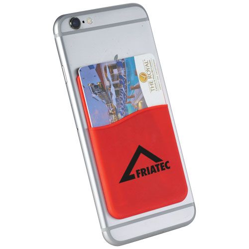 portatarjetas de silicona para smartphones slim burgundy/blanco vista1