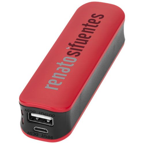 batería externa de 2000 mah edge burgundy/blanco vista1