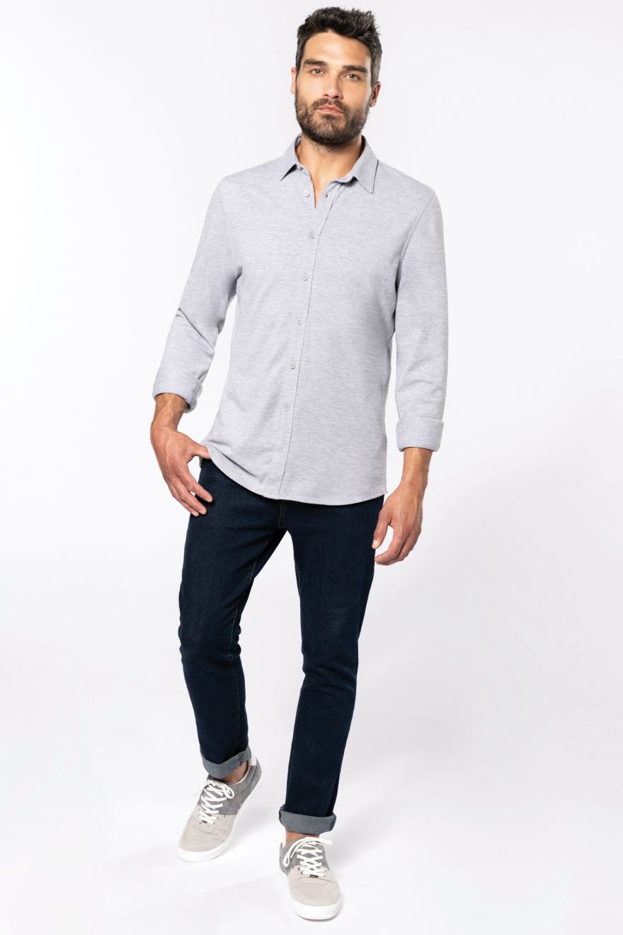 camisa piqué<br/>manga larga manga larga  vista7