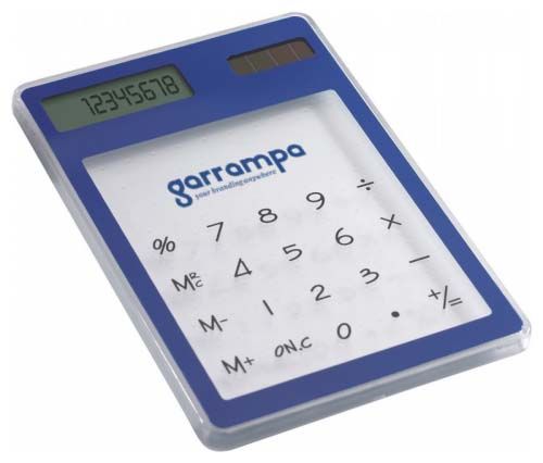 Calculadoras clearal de plástico con impresión vista 1