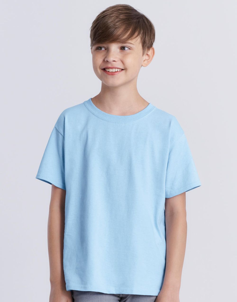 Camisetas manga corta gildan heavy niño con logo vista 1
