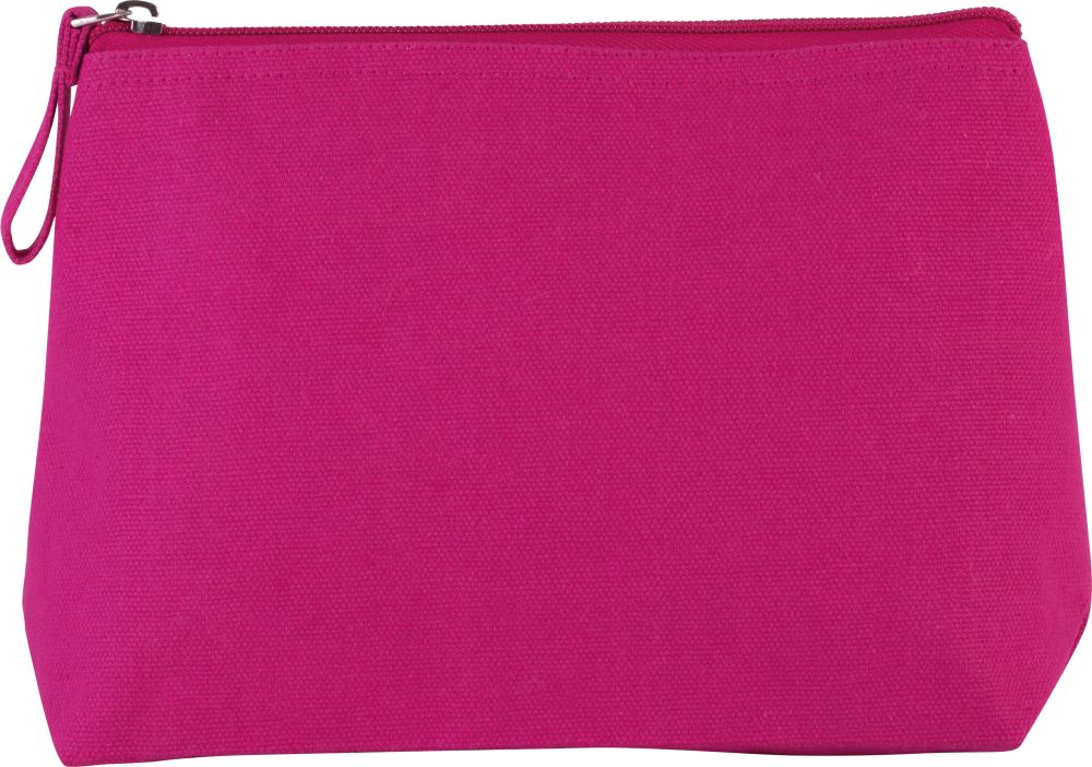 Neceser Algodón Canvas Laminado, Cremallera a Tono