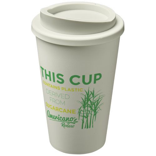 vaso con aislamiento de 350 ml americano®­­ renew burgundy/blanco vista1