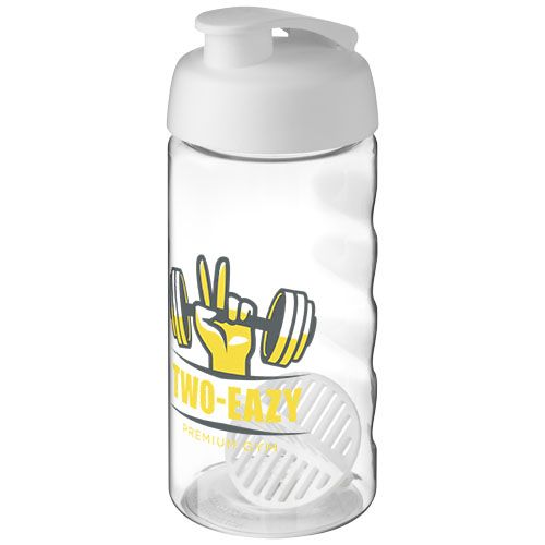 bidón mezclador de 500 ml h2o active® bop burgundy/blanco vista1