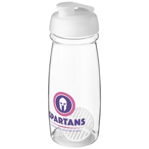 bidón mezclador de 600 ml h2o active® pulse burgundy/blanco vista1