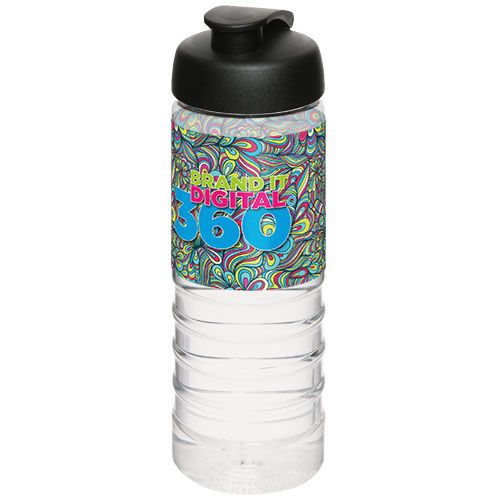 bidón deportivo con tapa flip de 750 ml h2o active® treble  burgundy/blanco vista1