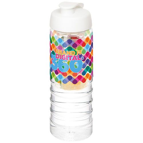 h2o active® treble bidón e infusor con tapa flip de 750 ml burgundy/blanco vista1