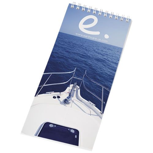 libreta 1/3 a4 con espiral desk-mate® burgundy/blanco vista1