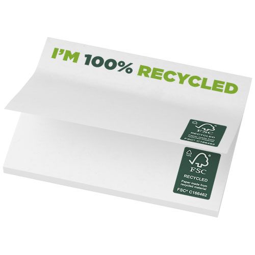 Bloc de notas adhesivas de papel reciclado de 100 x 75 mm 