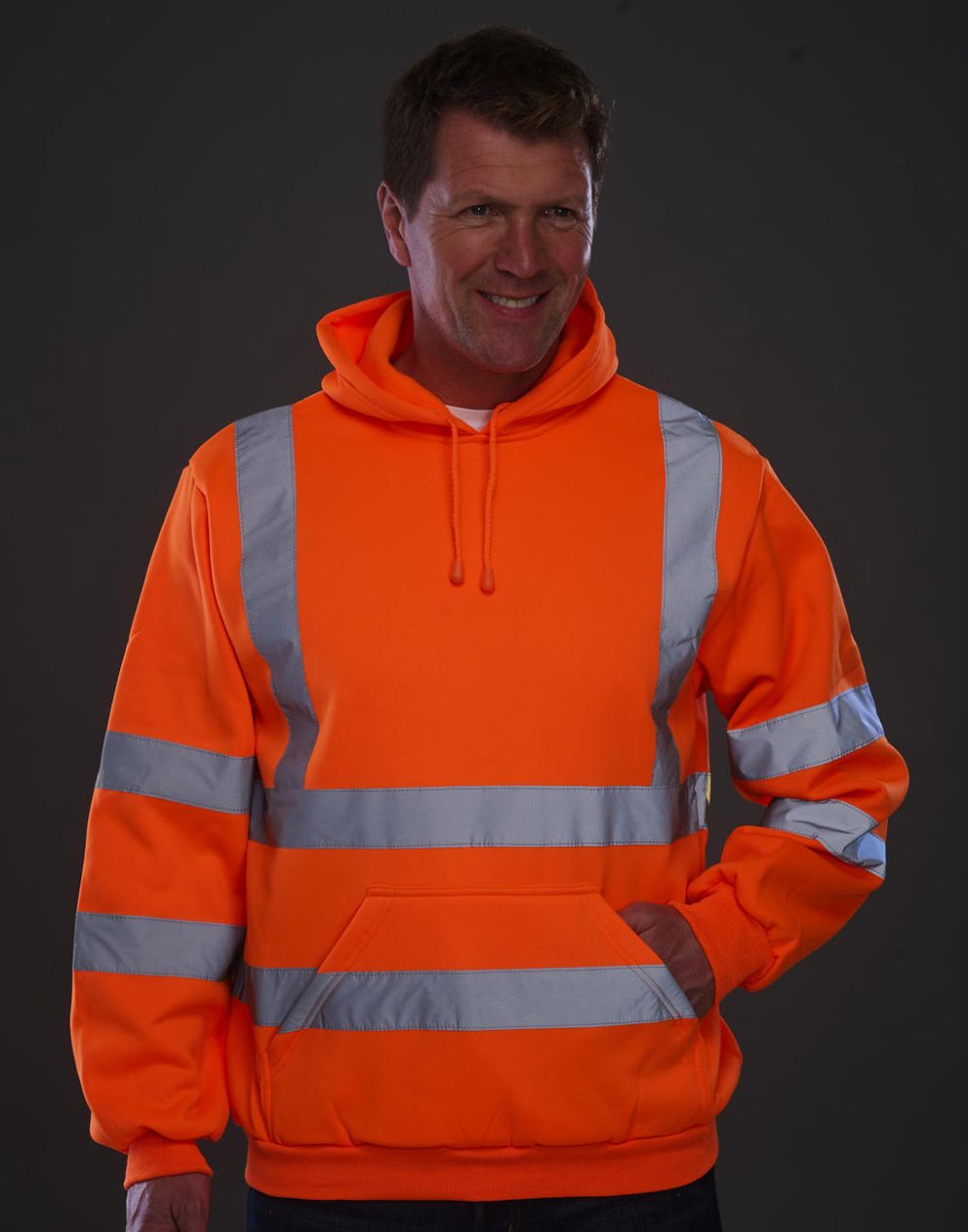 Sudaderas para trabajar yoko fluo con capucha de yoko con logo vista 1
