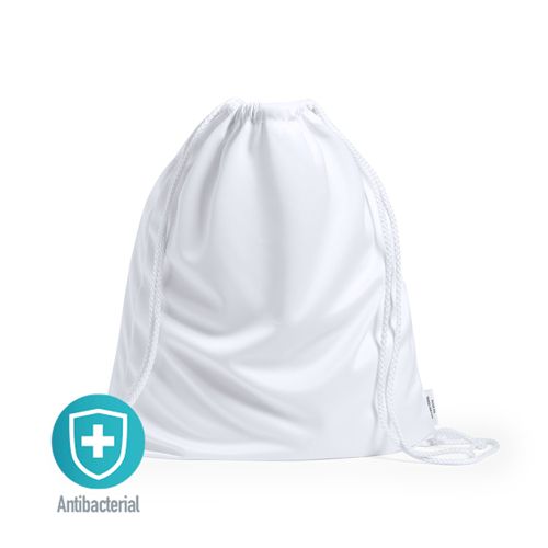 Mochila cuerdas personalizada trecel de poliéster con logo vista 3