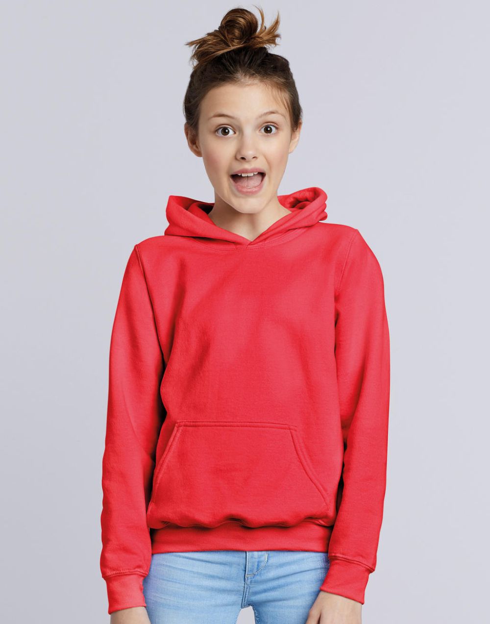 Sudaderas capucha gildan con capucha niño vista 1