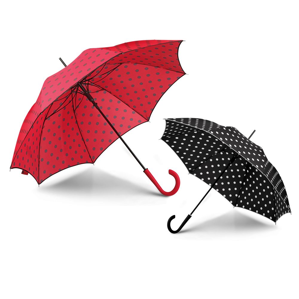 Paraguas clásicos poppins de poliéster con logo vista 2