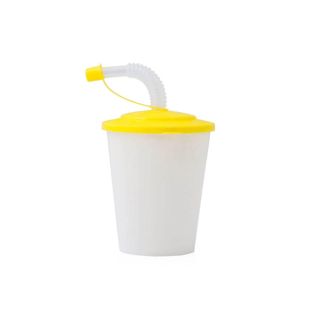 Vasos para llevar chiko de plástico con publicidad vista 1