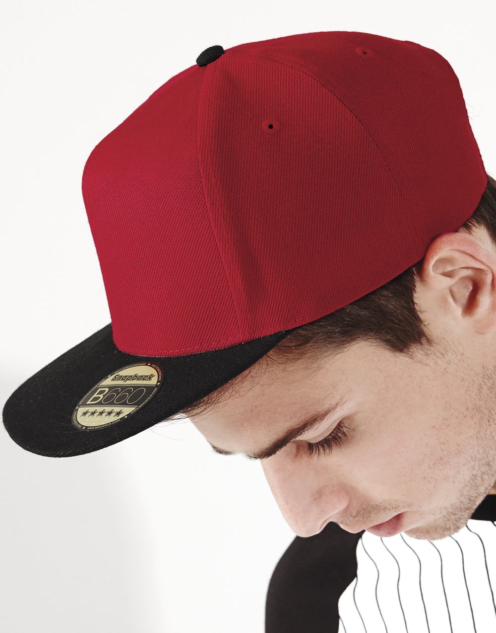Gorras serigrafiadas beechfield visera plana para personalizar vista 3