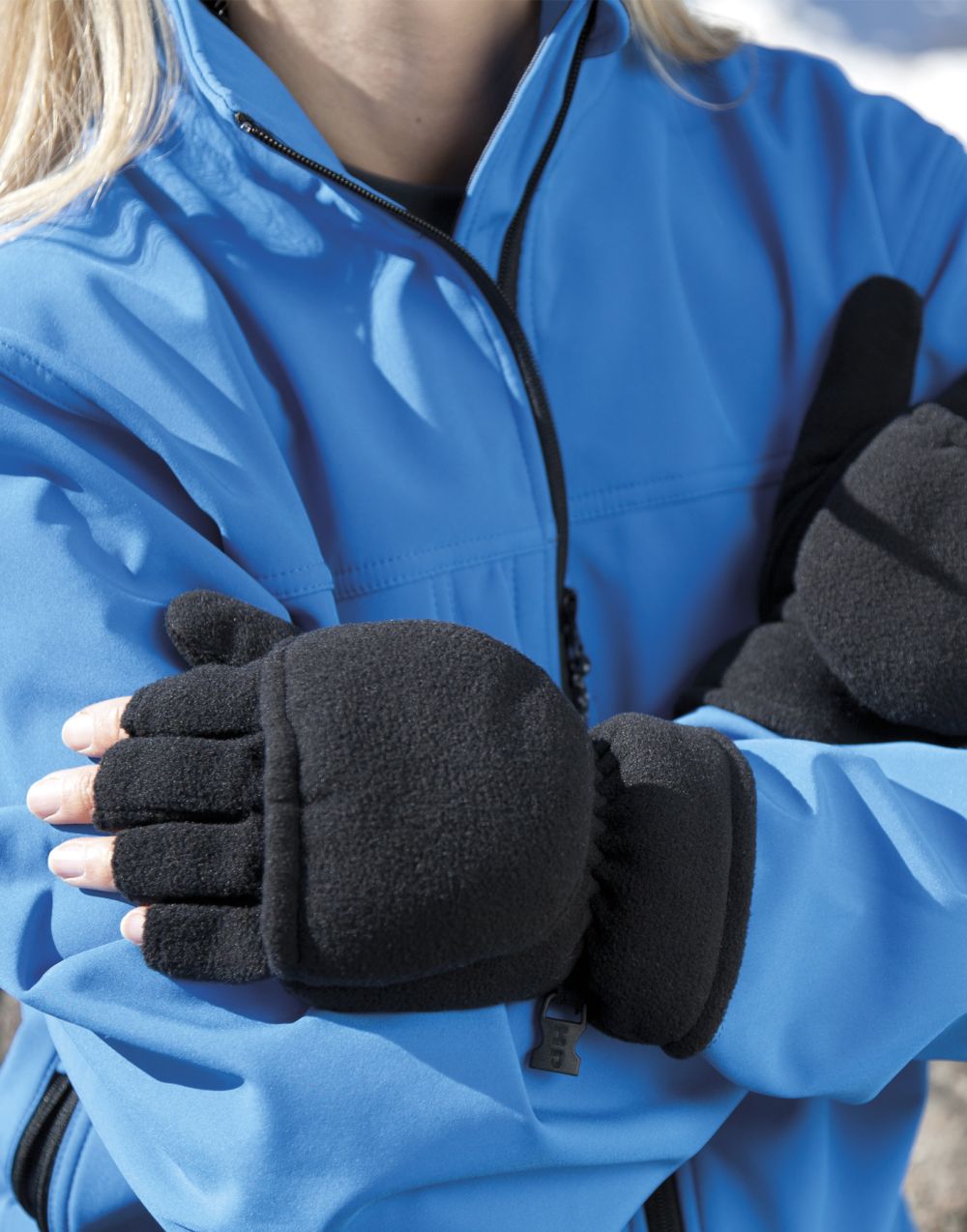 Guantes invierno result guantes mitones palmgrip con publicidad vista 2