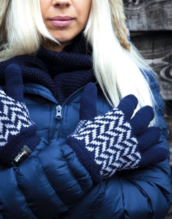 Guantes invierno result guantes con patrón thinsulate con logo vista 1