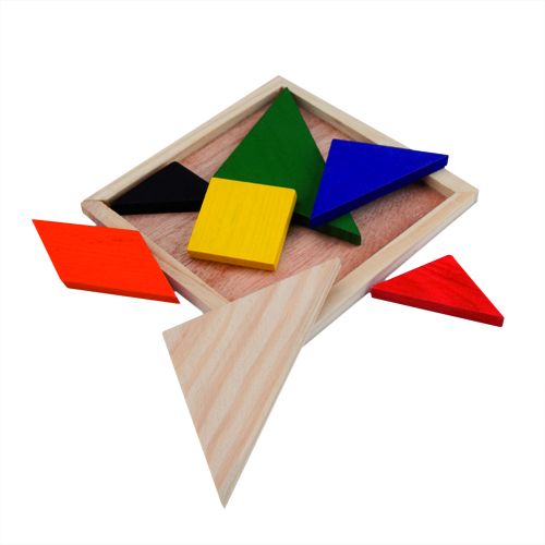 Juguetes y puzzles puzzle tangram de madera vista 1