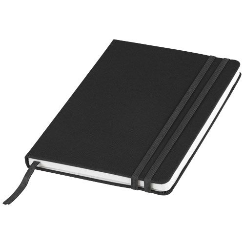 Libretas con banda elastica a5 denim de plástico con logo vista 1