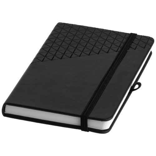 Libretas con banda elastica a6 theta de polipiel con publicidad vista 1