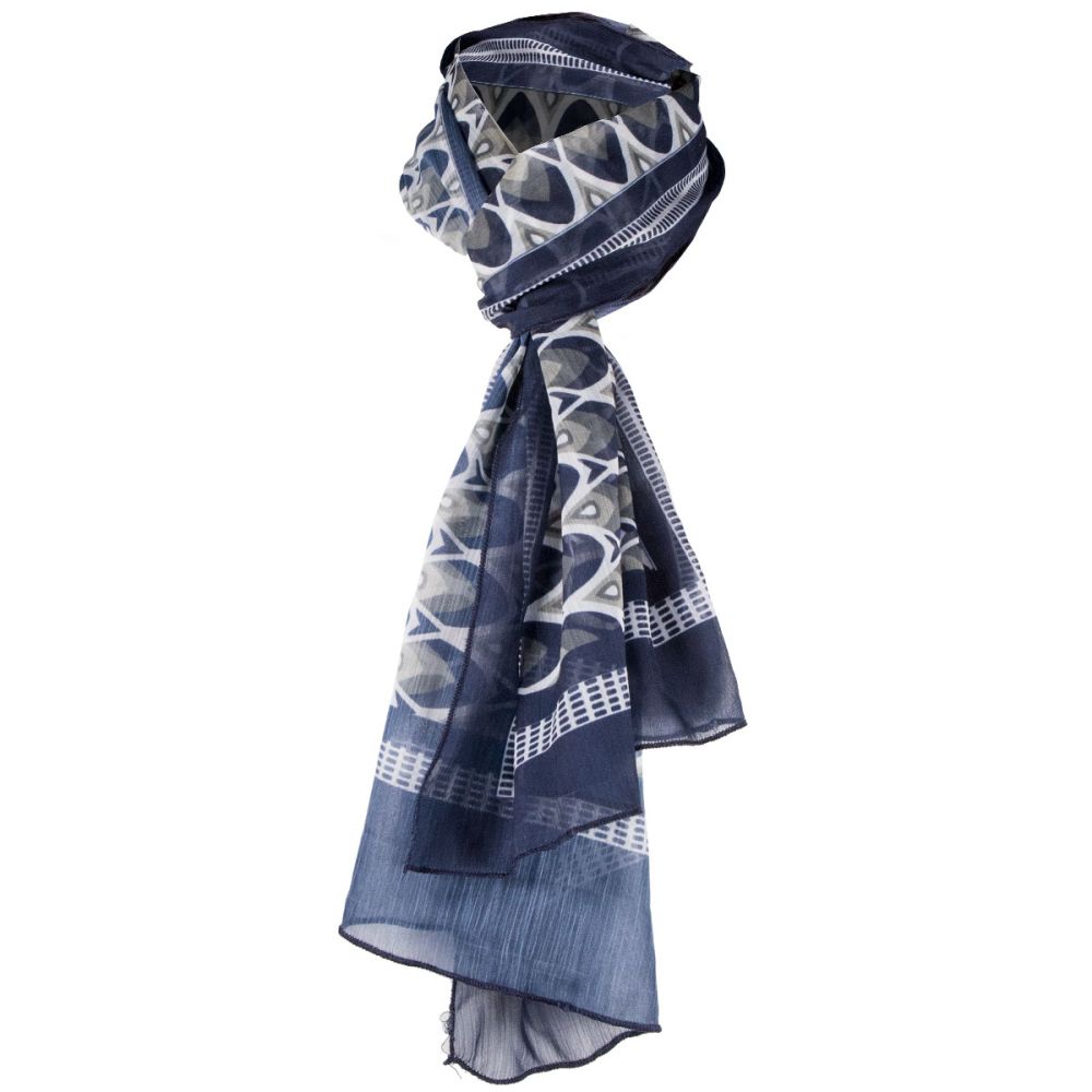 Complementos vestir foulard etamine de chiffon con logo vista 1