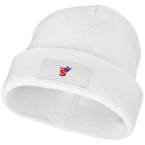 gorro de lana con parche boreas burgundy/blanco vista1