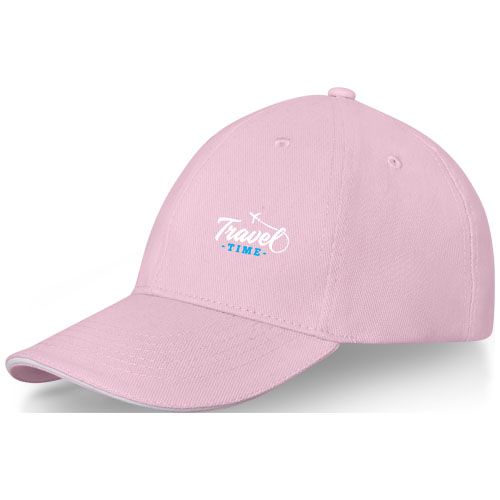 gorra con ribete de 6 paneles darton burgundy/blanco vista1