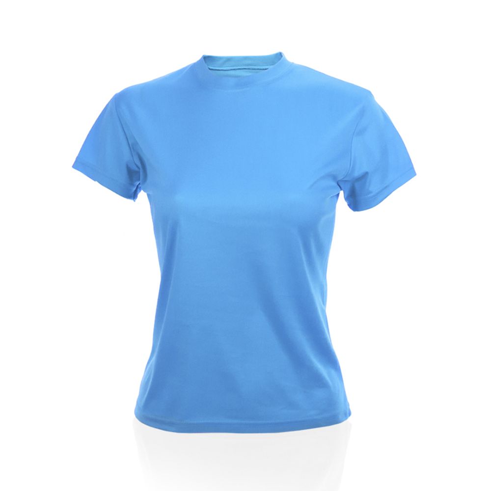 Camisetas técnicas tecnic plus mujer de poliéster con publicidad vista 1