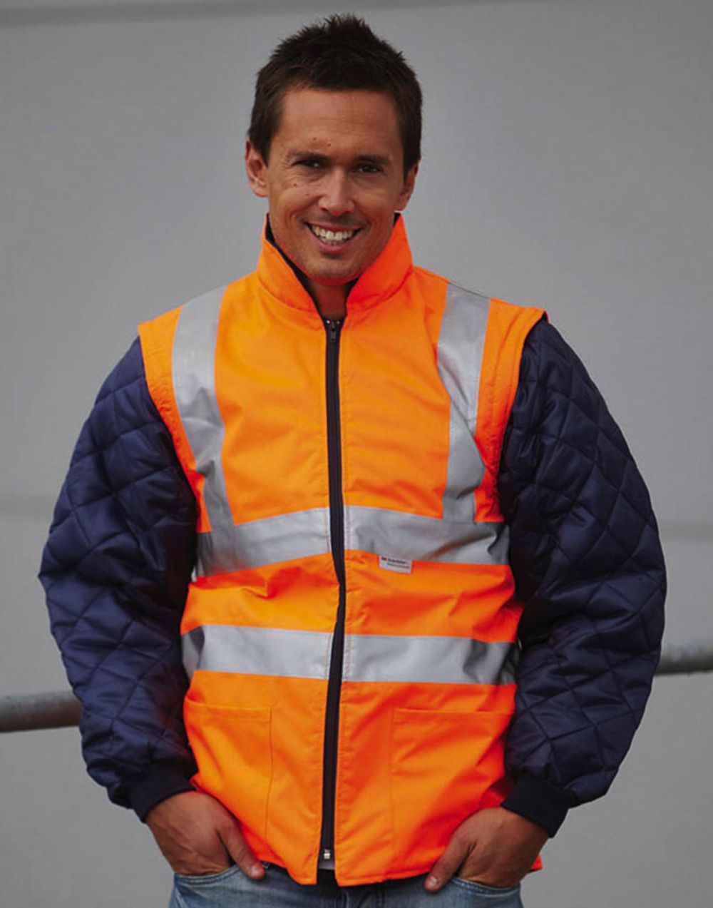 Chaquetas y cazadoras de trabajo yoko chaqueta acolchada con mangas extraíbles fluo para personalizar vista 1