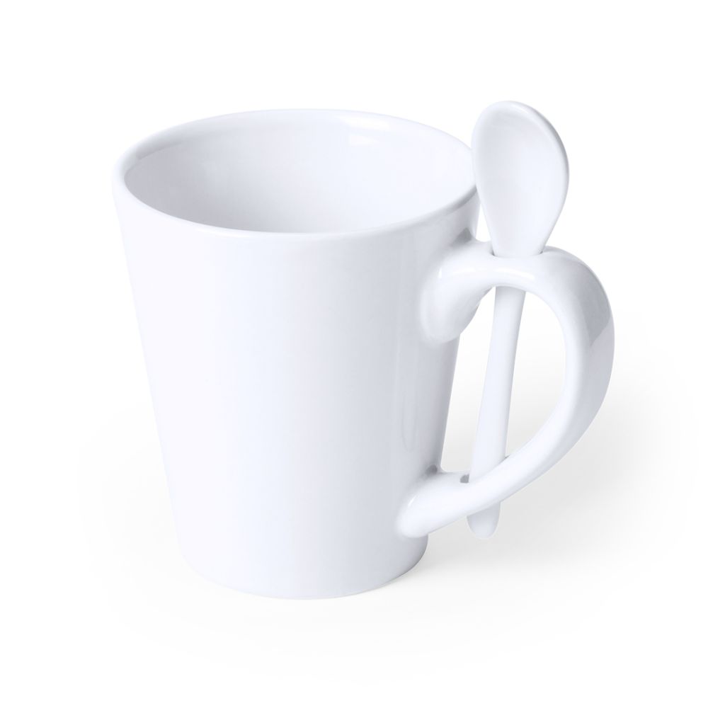 Taza clásica kaffir de cerámica con publicidad vista 1