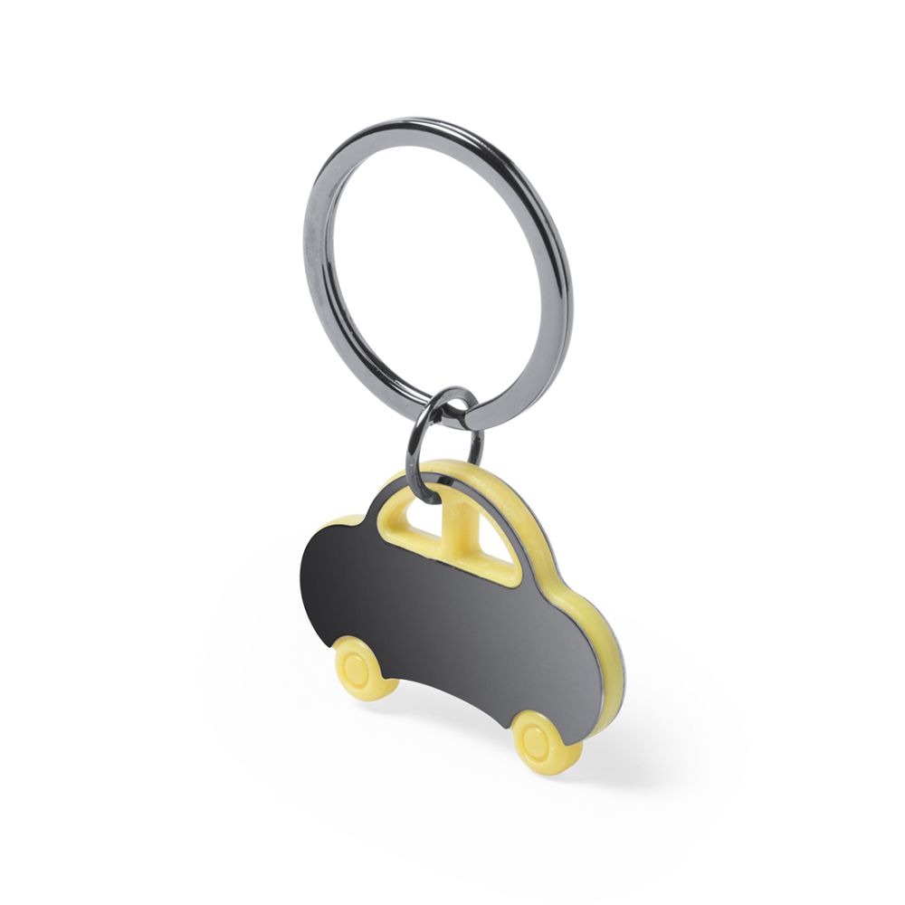 Llaveros forma coche rader de metal vista 1
