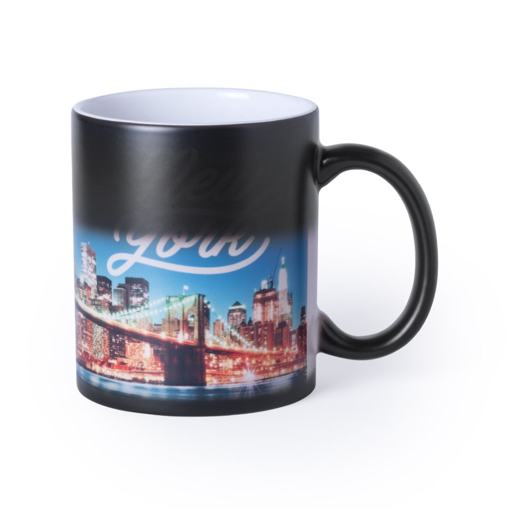 Taza clásica bardots de cerámica con impresión vista 1